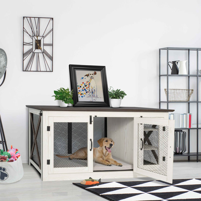 Tucker Murphy Pet™ 65 Inch Dog Crate Credenza Wayfair